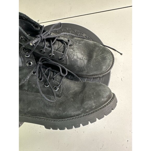 Timberland  Juniors Size 4 Waterproof Boot Black Nubuck 12907 Ankle - Picture 3 of 7